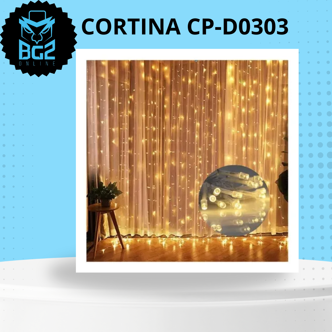 CORTINA LED 300 LUCES 10 TIRAS